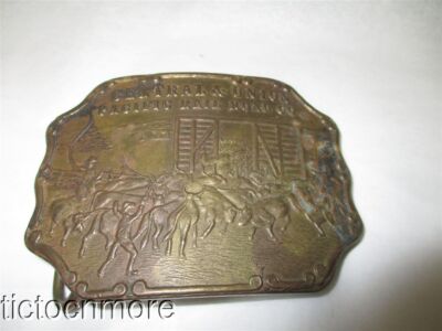 OLD TIFFANY NY MADE CENTRAL & UNION PACIFIC RAILROAD Co BRASS BELT 