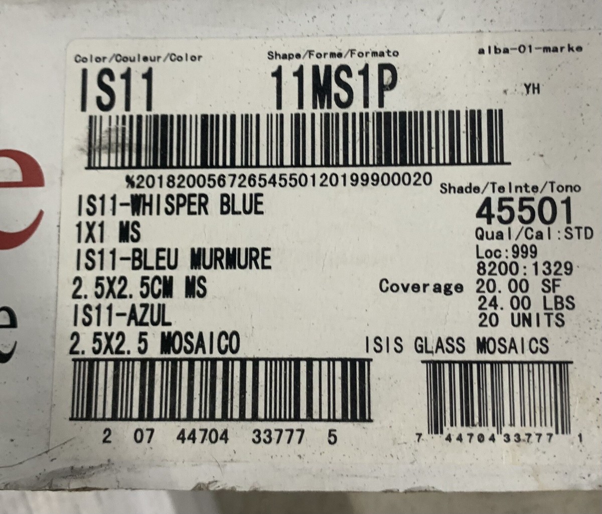 Daltile “Whisper Blue” Glass Mosaic tile, 12”x12” Sheet | eBay