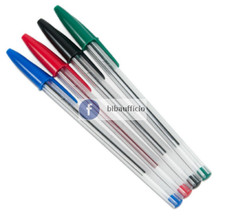 penne a sfera bic medium 10pz, penna bic da 1,0mm nero/blu/rosso/verde