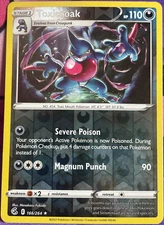 Toxicroak Reverse Holo Rare - 166/264 - Fusion Strike Pokemon 2021