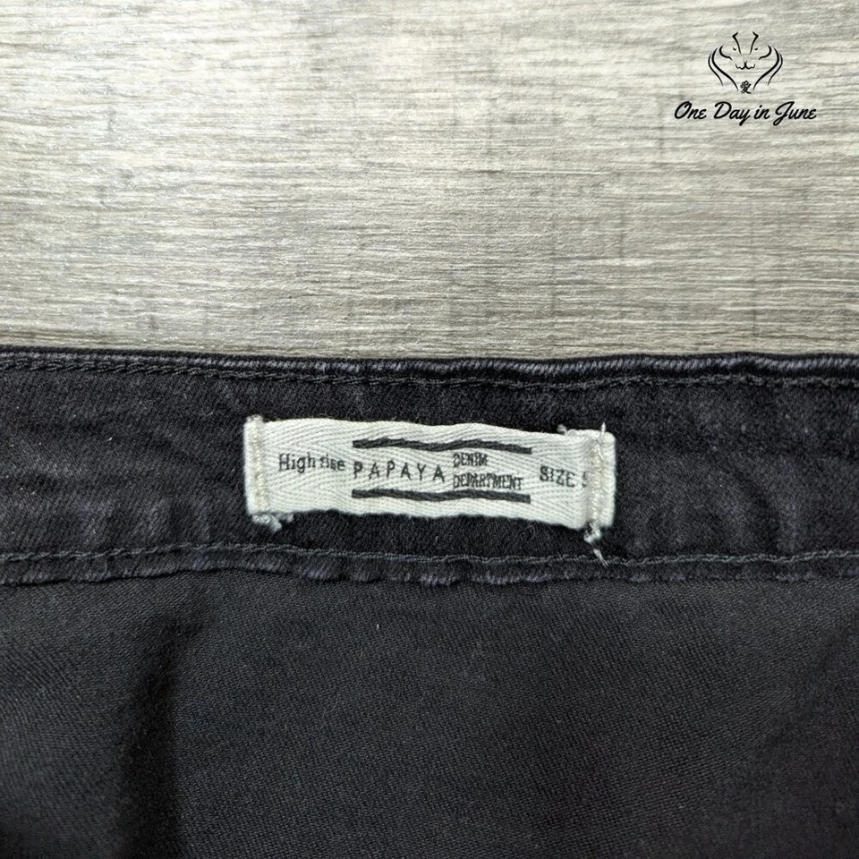 Minifalda vaquera de tiro alto Papaya talla S Foto 2 de 4