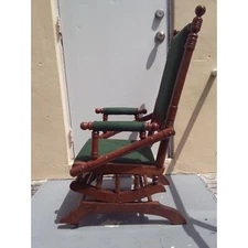 Antique 19th Century Victorian Glider Platform Rocking Chair Spindle 1800’s