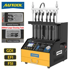 AUTOOL GDI FSI EFI Car Fuel Injector Cleaner Tester Ultrasonic Cleaning Machine