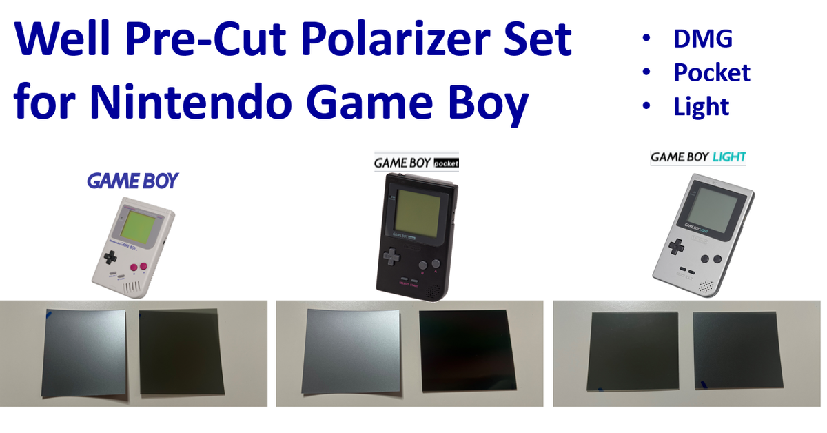 Nintendo Gameboy Pre-Cut Polarizer & Back Reflector for DMG