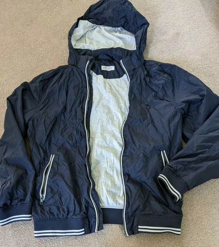 H\u0026M boy rain coat navy jacket size 14+ 