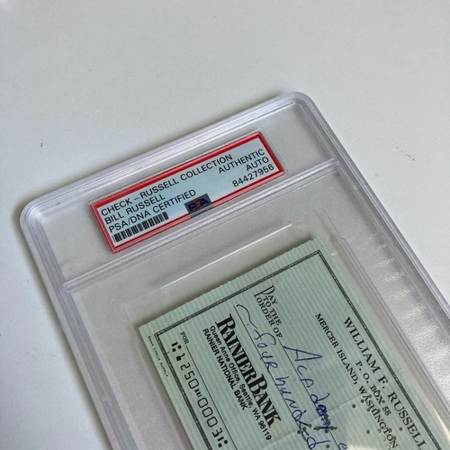 Bill Russell Signed Autographed Bank Check PSA DNA Boston Celtics HOF Legend - Picture 2 of 3