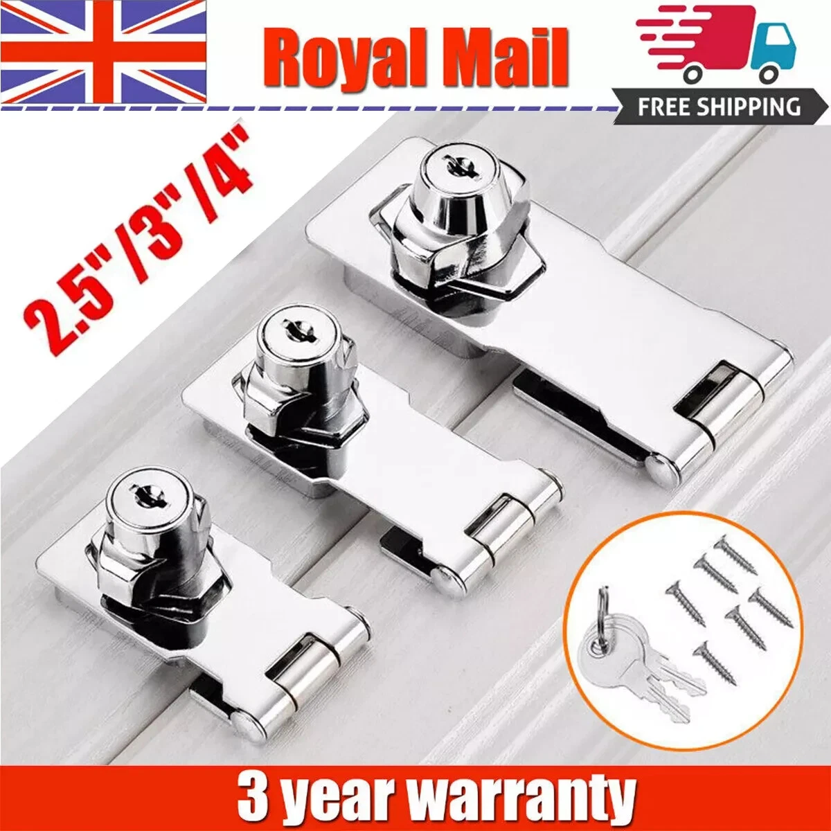 Hasp E Staple Con Lucchetto Bloccante Barra Di Sicurezza Lh - Foto 6