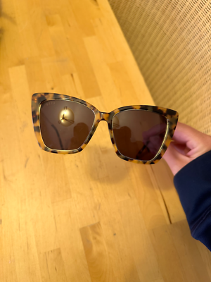 New DIFF Melody Womens Amber Tortoise Pattern Tinted Lenses Cat Eye Sunglasses Melody Cateye Sunglasses | Dark Tortoise & Brown | Diff Eyewear main image 4