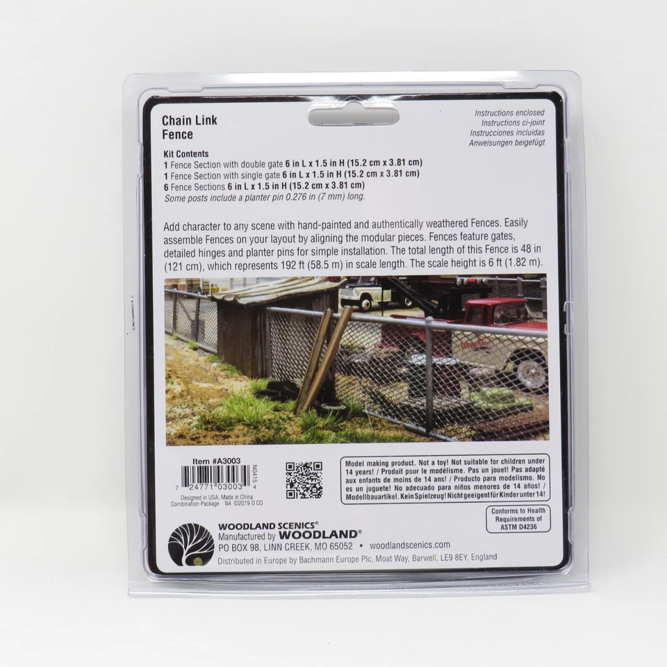 Woodland Scenics O 3003 Chain Link Fence Industrial Land Scenery Detail Set - Image 2 of 4