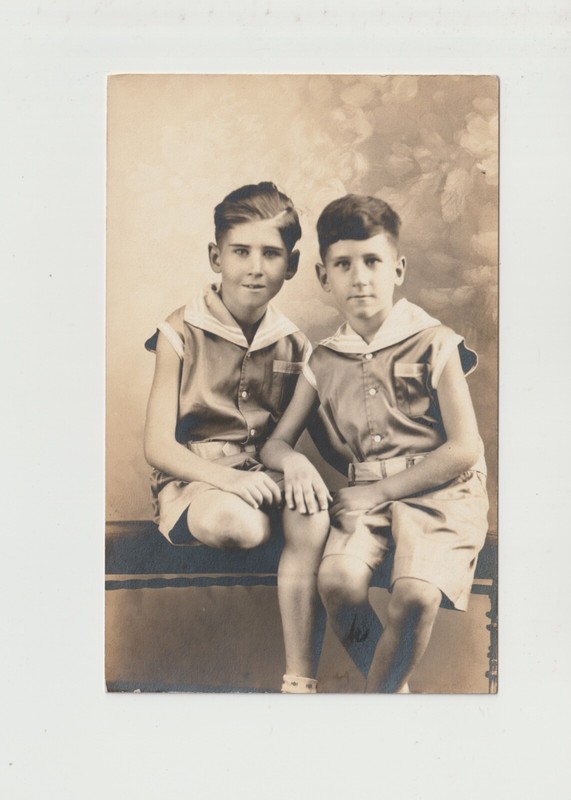 RPPC Two Boys Philadelphia Pa @ Verna Art Photo Studio 806 Christian St UNPOSTED