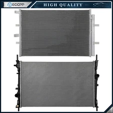 Aluminum Radiator & AC Condenser Cooling Kit For 2015 2016-2019 Ford Transit-150