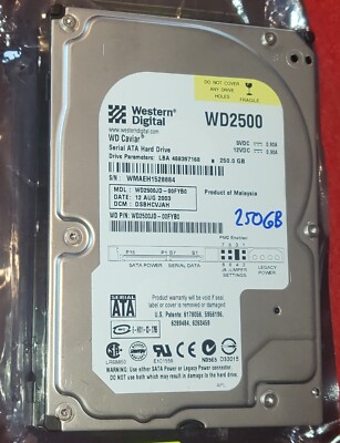 SATA Festplatte 250 GB - Western Digital WDC Caviar WD2500