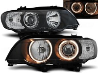 Xenon D2S Scheinwerfer Set Angel Eyes FüR BMW X5 E53 Bj. 00-03 Schwarz
