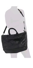 New! Nwt Io Pelle Italy Large 3d Skull Leather Weekender Tote Bag Black