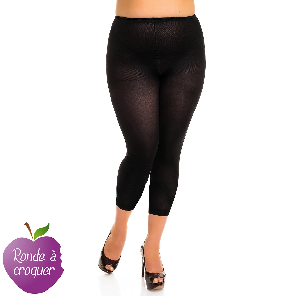 Grande taille - Legging / collant sans pied noir opaque 80D 46 48