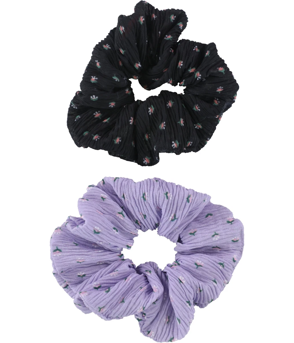 American Eagle Womens Floral 2 Pack Hair Scrunchie Purple eBay