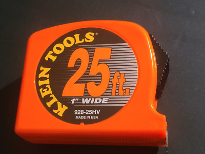 NEW DISPLAY MODEL Klein Tools 25ft Tape Measure w/High Visibility Orange Case