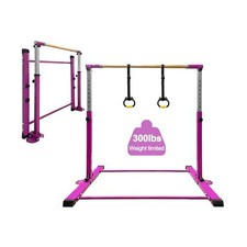 JC-ATHLETICS Gymnastic Kip Bar,Kids Girls Junior Ages 3-15,3' to 5' Adjustabl...