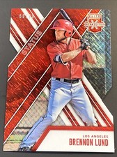 2017 Panini Elite Extra Edition Status #93 Brennon Lund Red Die-Cut SSP /99 RC