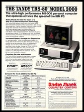 1984 Tandy TRS80 Model 2000 PRINT AD Retro Computers PC Radio Shack Centers