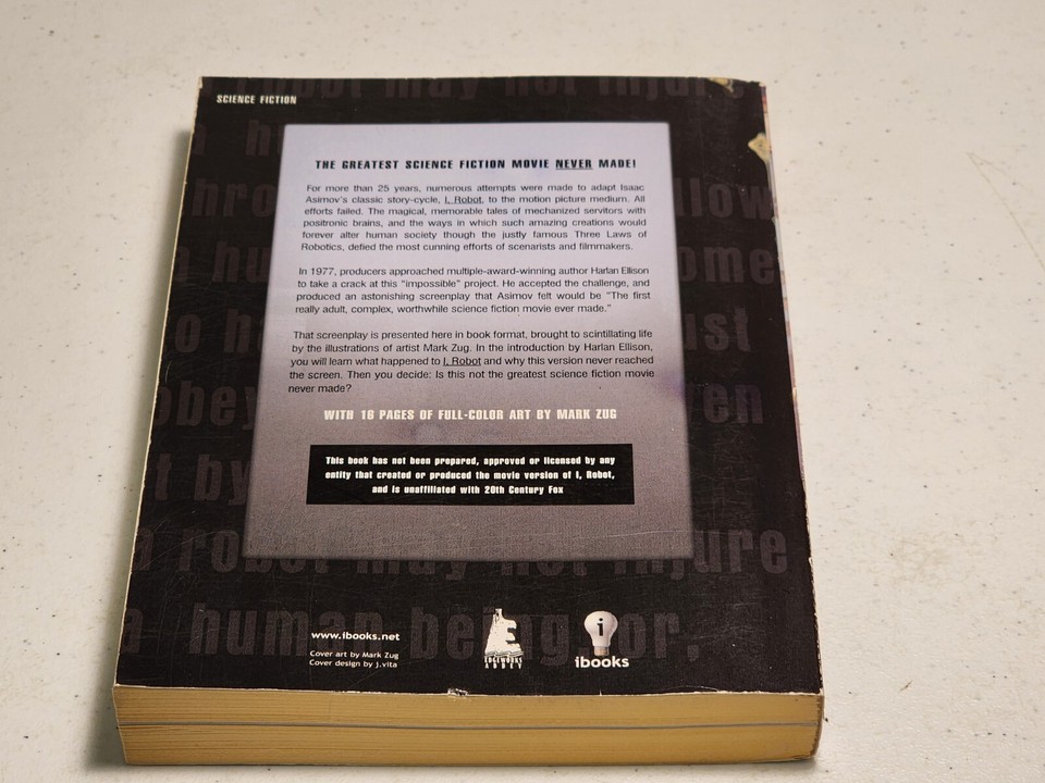 i, robot - the illustrated screenplay - Isaac Asimov - Harlan Ellison ...