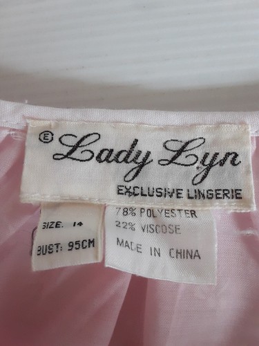Lady Lyn Brunch Coat Womens Size 14 Sleepwear Summer Pink Pockets Buttoned - Picture 12 of 13
