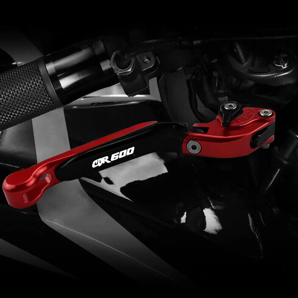 Red For HONDA CBR600 F2,F3,F4,F4i 1991-2007 Brake Clutch Levers Handlebar Grips Foto 4 de 4