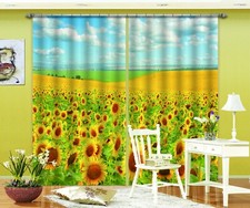 3D Sunflower Garden ZHUA2684 Photo Curtain Window Blockout Fabric Amy 2023