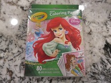 Crayola Disney Princess Mini Coloring Pages 80 pk 6 Washable Markers NEW
