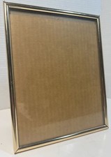 8x10 Vintage Gold Plated Metal Antique Engraved Wall Mounted Picture Photo Frame
