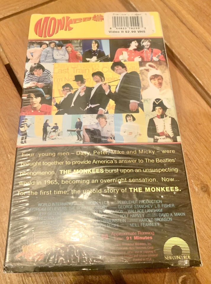 DAYDREAM BELIEVERS  THE MONKEES' STORY  monkees VHS VIDEOTAPE - Image 2 of 3