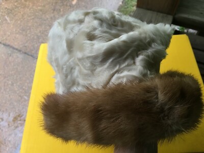 Vintage Berti Borrell cream fur women's hat