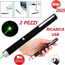 X2 PUNTATORE LASER VERDE PROFESSIONALE USO ASTRONOMICO ALTA QUALITA RICARICA USB