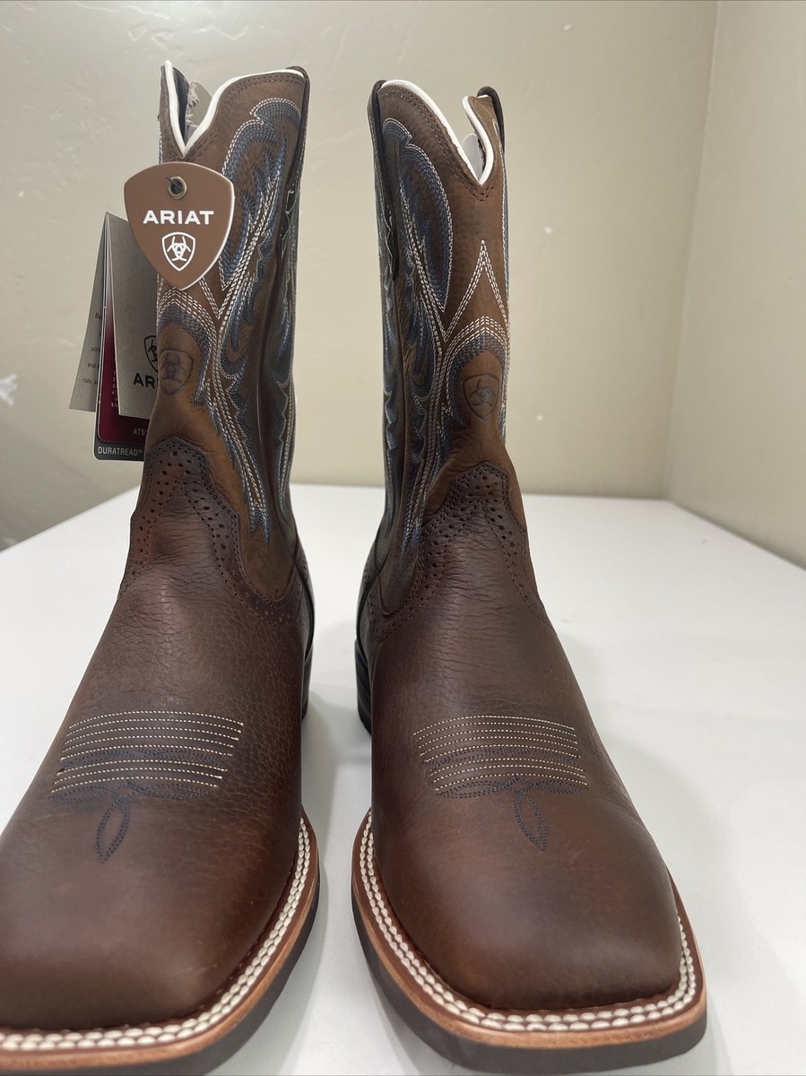 ARIAT QuickDraw Western Boot BROWN OILED ROWDY Size 12