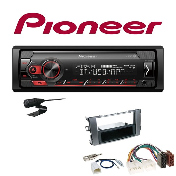 Pioneer 1-DIN Bluetooth Autoradio Android USB FüR Toyota Auris Anthrazit-image