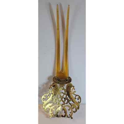 Metal and Celluloid Vintage Hair Comb | eBay display picture 1