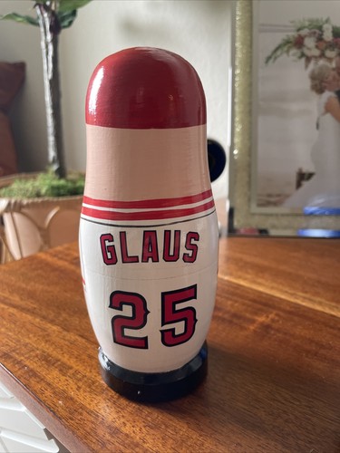 Los Angeles Angels of Anaheim Baseball Collectible Russian Nesting Dolls 3 Used - Picture 7 of 13