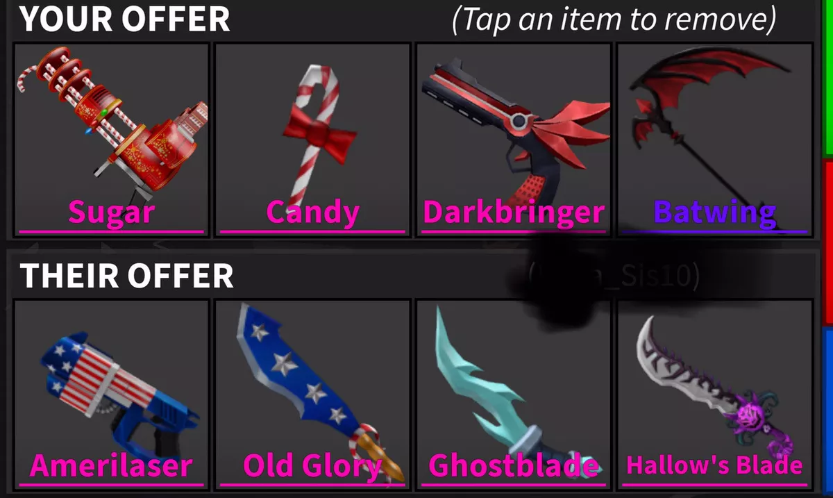 Roblox Murder Mystery 2 Mm2 Godlys OLD GLORY SET