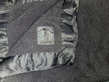 Little Giraffe Solid Gray Baby Blanket Sherpa both sides Satin Trim Thick