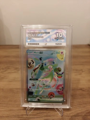 Mew Ex 158/128 Futuristic Rare - 30th Celebration - ACE 10 - Perfect Subgrades