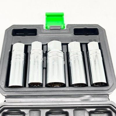 TecoTek Spark Plug Sockets (Assorted Size) with Hard Case