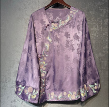 2025 new spring and autumn suit/Chinese Tang suit/round neck embroidered blouse