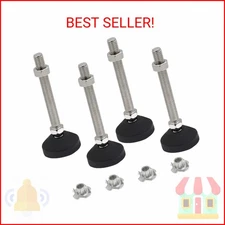 Seimneire 4pcs Swivel Furniture Leg Levelers, Adjustable Leveling Feet Glide for