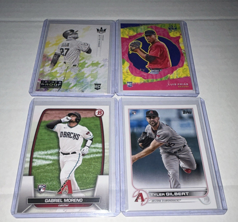 Arizona Diamondbacks 2022 4-Card Rookie Lot Panini/Topps/Bowman Ellis +3