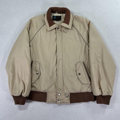 Vintage 80s Warp Two Jacket Mens M Bomber Winter Wear Quilted Lined Insulated