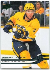 2025-26 Upper Deck Series 1 Holiday SP Green Foil #93 Jeremy Lauzon Nashville