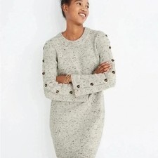 MADEWELL DONEGAL BUTTON SLEEVE SWEATER DRESS
