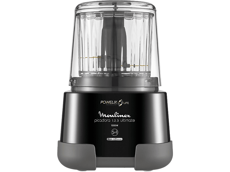 Picadora - Moulinex Dp8108 Picadora de carne, 1,2,3 Ultimate 1000W, Negro
