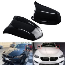 1 Paar Schwarz Gl�nzend Au�enspiegel Spiegelkappe F�r BMW 5er F10/F18/F11 11-13
