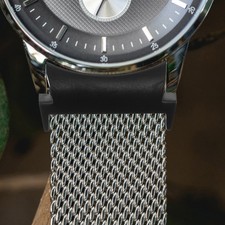 2Pz Adattatori di collegamento per cinturino orologio professionali in acciaio inox nero per riparazione